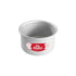 Silver cylindrical baking pan with red and white "Fat Daddio&