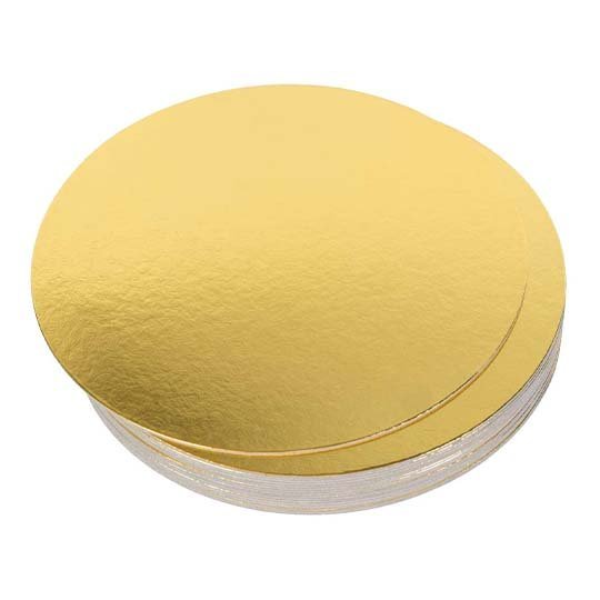 Cake Board Round Gold 3mm