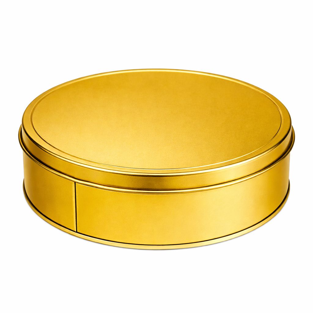 Gold Round Dream Cake Tin - Model 2
