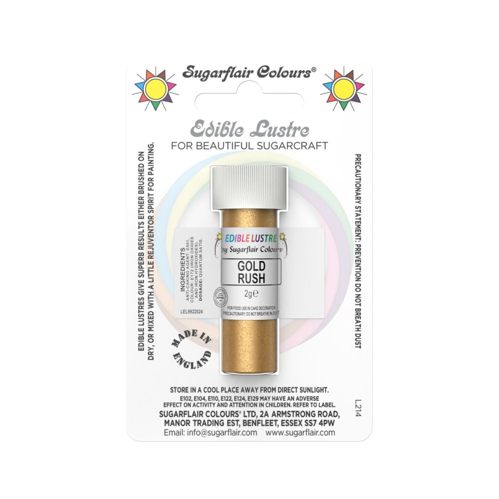 Sugarflair Edible Lustre Glitter 2g - Gold Rush