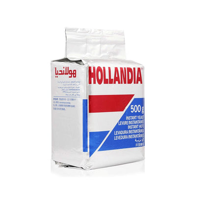 Hollandia yeast packaging on a white background