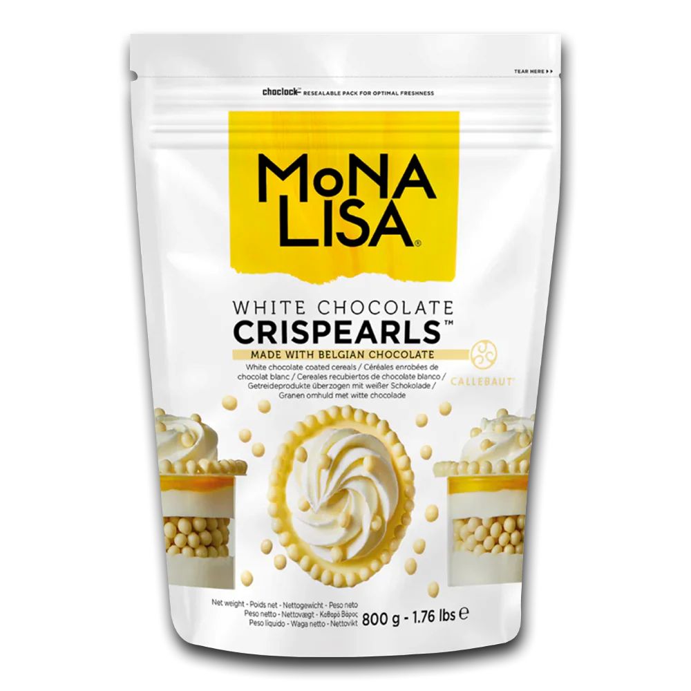Mona Lisa Crispy Cereals Coated with White Chocolate CRISPEARLS™ - 800gr Bag