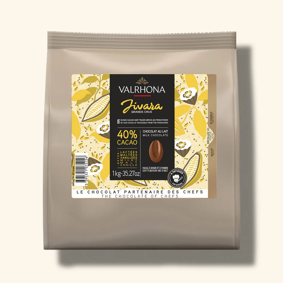 Valrhona Milk Gourmet Chocolate Jivara 40% 1KG