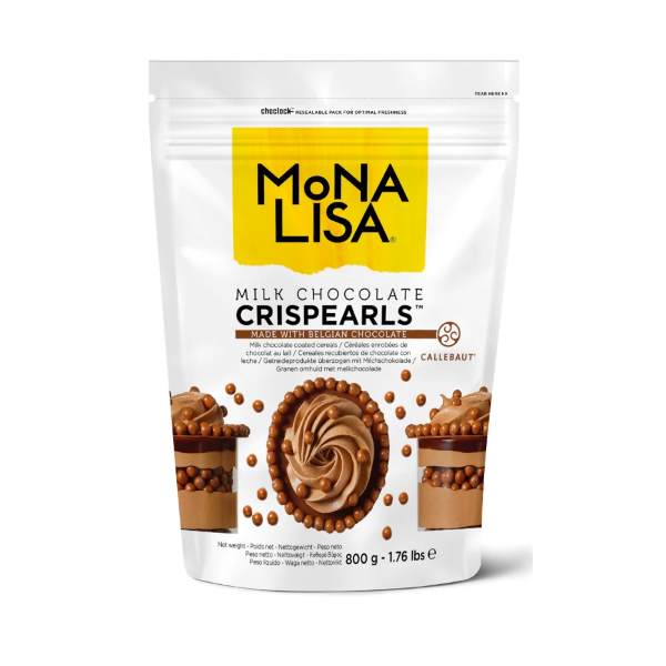 Хрустящие хлопья Mona Lisa, покрытые молочным шоколадом CRISPEARLS‚Ñ¢ - 800 г пакет