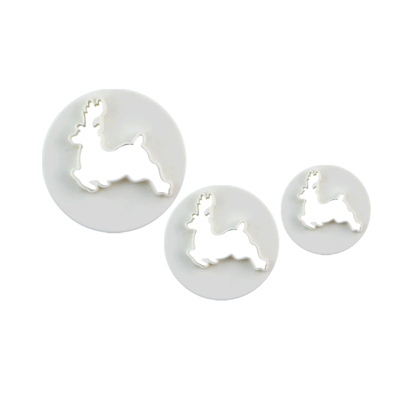 Plunger Cutter - Reindeer Shape - Set of 3 (No. 84A)