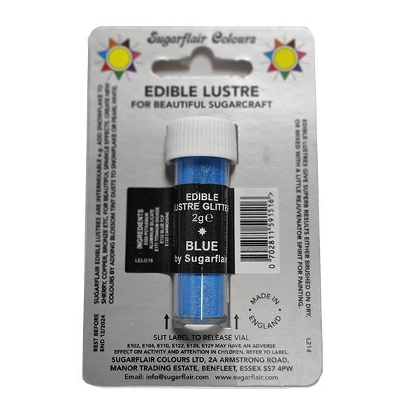 Sugarflair Edible Lustre Glitter 2g - Blue