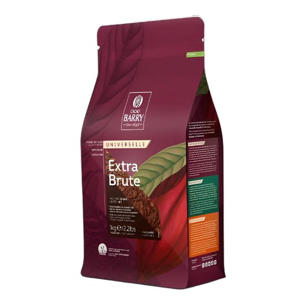 Cacao Barry 100% Pure Cocoa Powder 22-24%, Extra Brute - 5kg