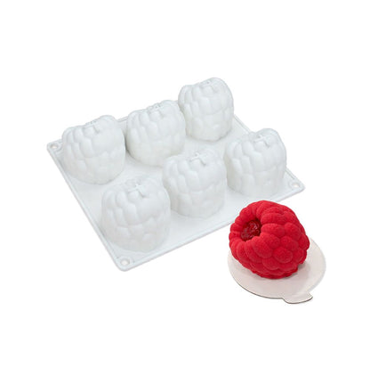 Raspberry Shaped Silicone Mould - 6 Cavity