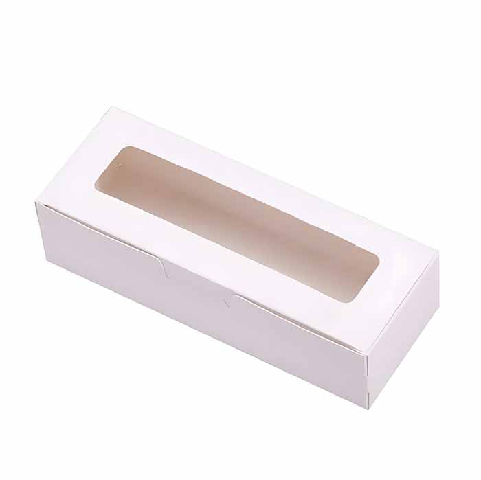 Rectangular Pastry Box with Window 20.5x7.5x5 cm