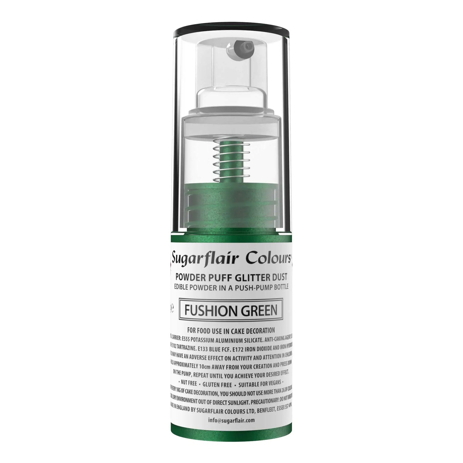 Sugarflair Edible Glitter Dust Spray 10g - Fusion Green