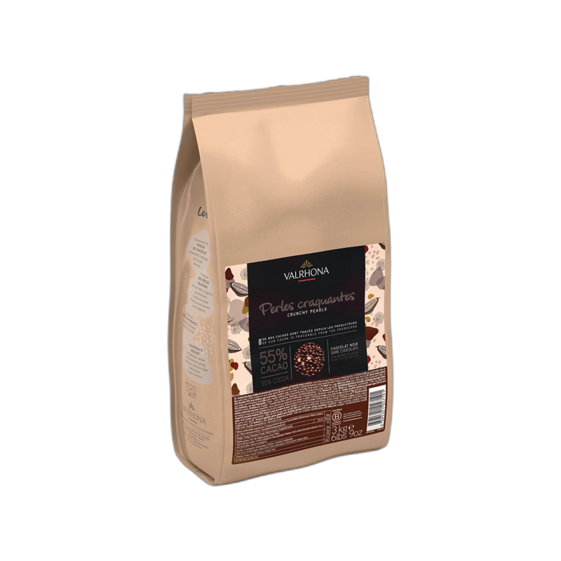Valrhona Crunchy Pearls Noir Dark Chocolate 55% 3KG