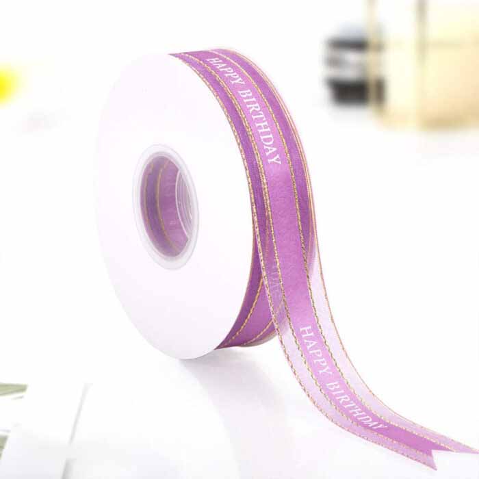 Happy Birthday Ribbon 2.5cm width 50 yards