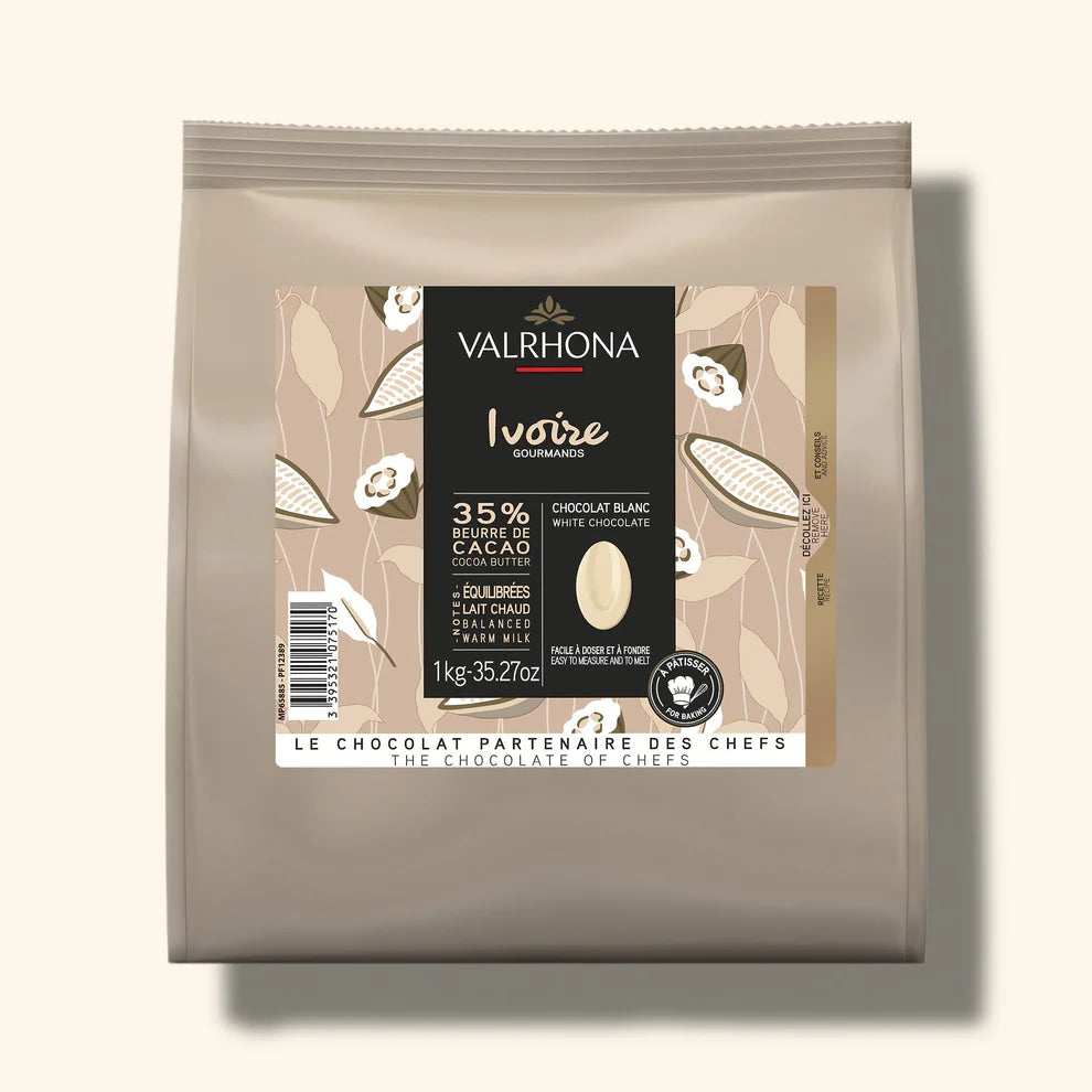 Valrhona White Gourmet Chocolate Ivoire 35% 1KG