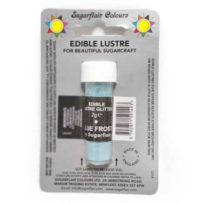 Sugarflair Edible Lustre Glitter 2g - Blue Frost