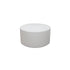 A round cake dummy made of white foam, measuring 225 mm in diameter and 100 mm in height. The surface is textured and has a flat top.