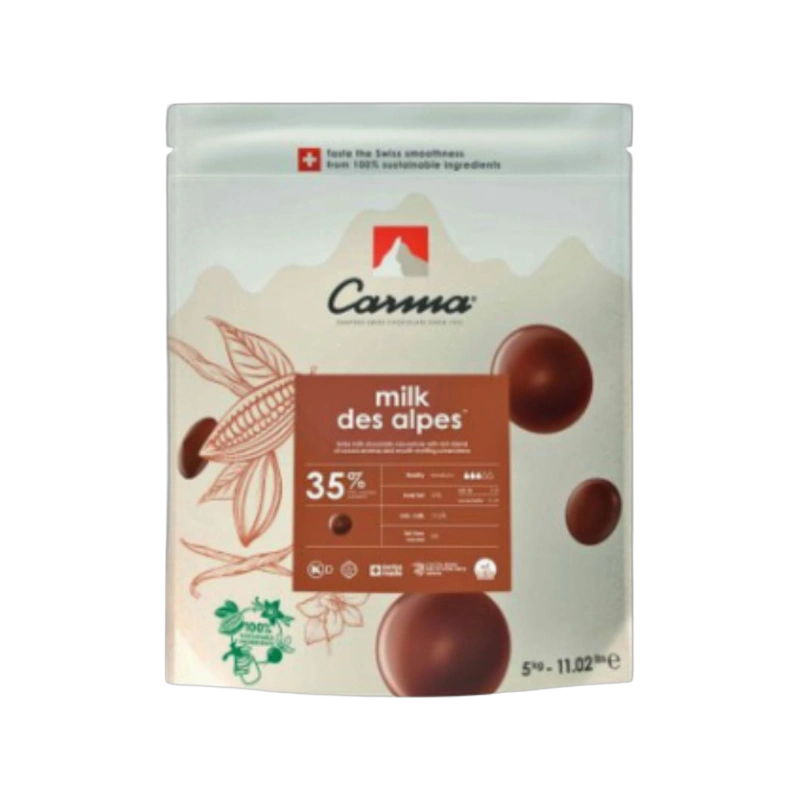 Carma Milk Des Alpes 35% Chocolate Coins 5KG