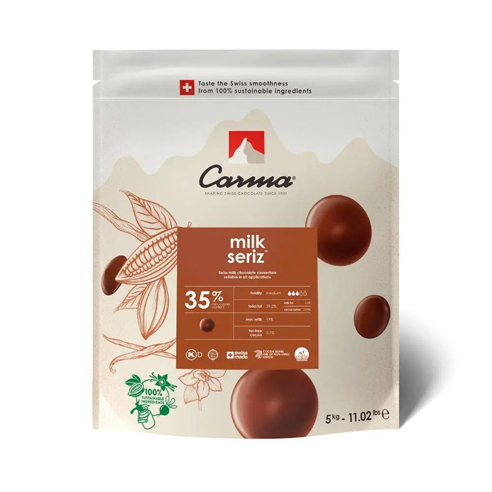 Carma Chocolate - Milk Seriz 35% - Drops - 5kg Bag