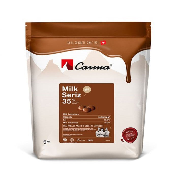 CARMA CHOCOLATE - Milk Seriz 35% - DROPS - 5KG BAG