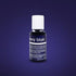 The image shows a bottle of Chefmaster Liqua Gel Color in navy blue, with a capacity of 0.7 oz (20 ml). The bottle has a white cap and features a label that indicates the color "navy blue" along with product information in smaller print. The background is a dark shade, enhancing the visibility of the bottle.