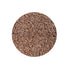 Close-up of a circular pile of chocolate sprinkles on a white background. The sprinkles are small, cylindrical, and dark brown, suggesting a sweet, indulgent treat.