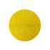 A round pile of bright yellow sprinkles against a white background. The sprinkles are small, cylindrical, and densely packed, creating a cheerful, vibrant texture.