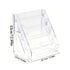 Acrylic display case with four transparent shelves for organizing and displaying objects.
