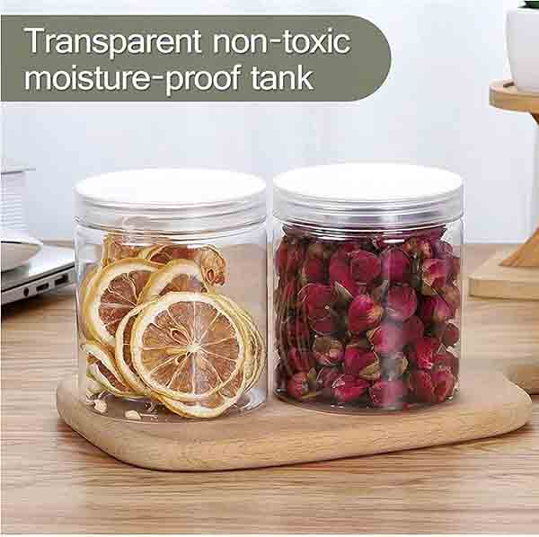 Clear Plastic Jars with Lids - 9cm Diameter