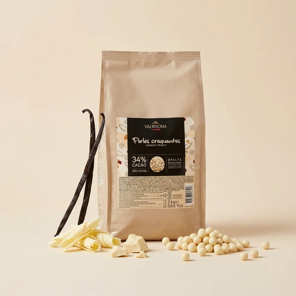 Valrhona Crunchy Pearls Opalys White Chocolate 34% 3KG