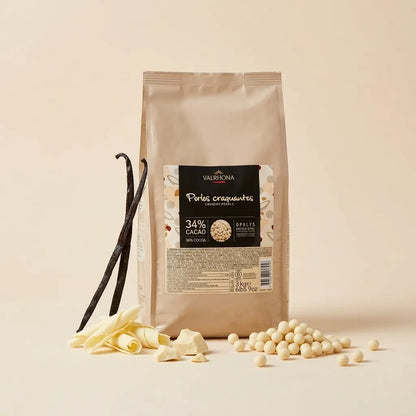 Valrhona Crunchy Pearls Opalys White Chocolate 34% 3KG