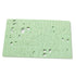 A light green acrylic stamp sheet featuring lowercase letters of the English alphabet, numbers 0 to 9, and a single comma and apostrophe. The letters are arranged in rows, with each character having a cut-out design, making them suitable for stamping.