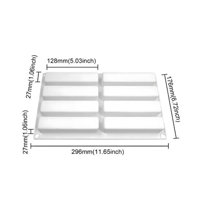Eclair Shape Silicone Mould - 8 Cavity (Model - 2)