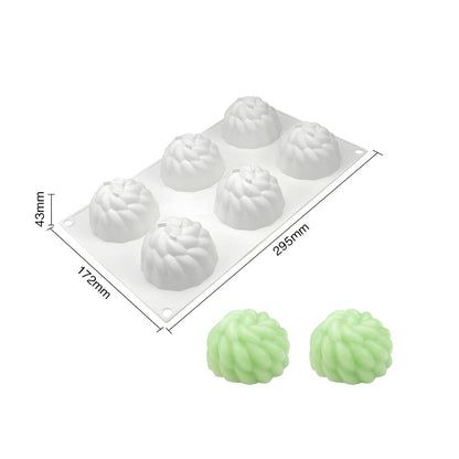 Flora Swirl Silicone Mould - 6 Cavity