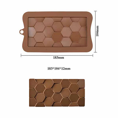 Hexagon Bar Shaped Chocolate Silicone Mould