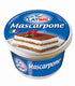 Container of Lat Bri mascarpone cheese with an image of tiramisu topped with raspberries and mint. The Italian flag signifies product origin.