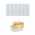 A silicone mold with six leaf stem designs displayed alongside a beautifully plated dish, emphasizing the mold&