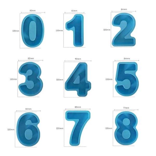 3D Numbers Cake Silicone Mould