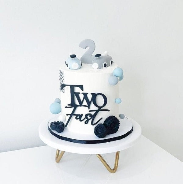 Personalised Acrylic Two Fast Cake Charm
