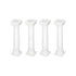 Three white pillars stand against a plain white background, creating a minimalist and elegant visual effect.