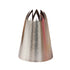 A metallic piping nozzle, designated as &