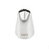 A silver metal piping nozzle with a jagged opening and marked "D68" in gold. The nozzle&