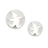 A set of two plunger cutters in the shape of clowns. One cutter is larger and the other is smaller, both featuring a clown design with a pointed hat and arms outstretched. The cutters are round and white, with the clown shapes cut out in the center.