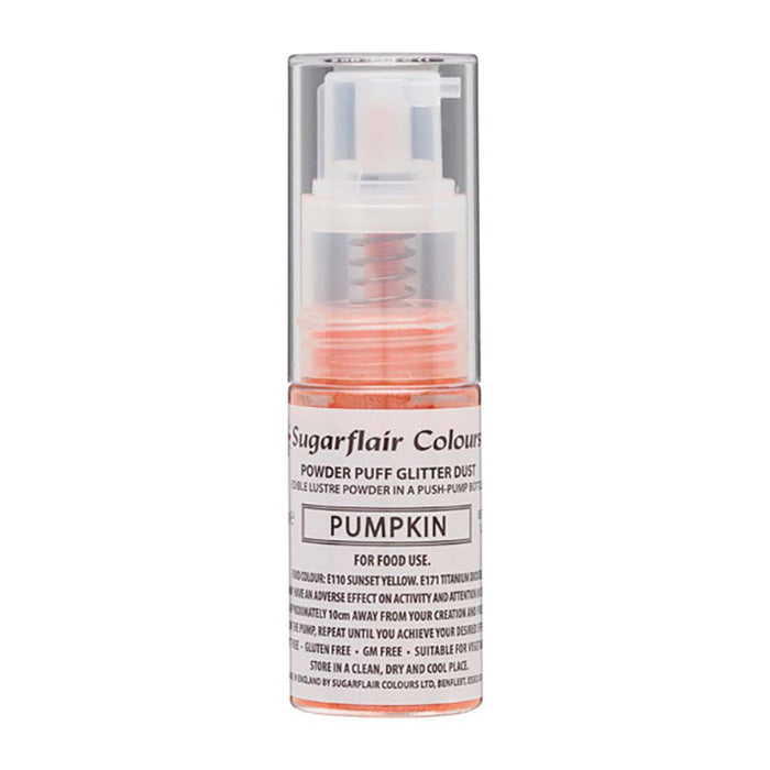 Sugarflair Edible Glitter Dust Spray 10g - Pumpkin Orange