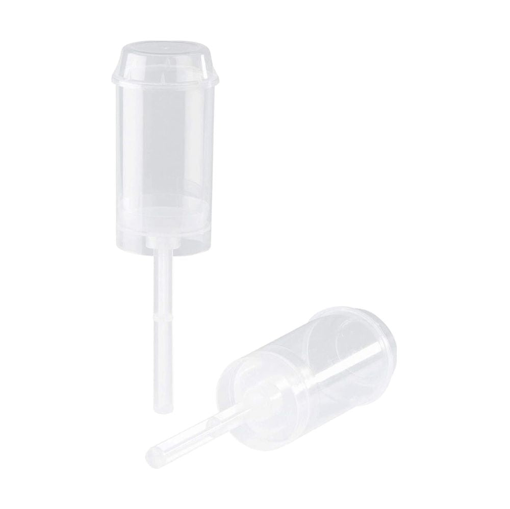 Clear plastic container with a lid on a white background