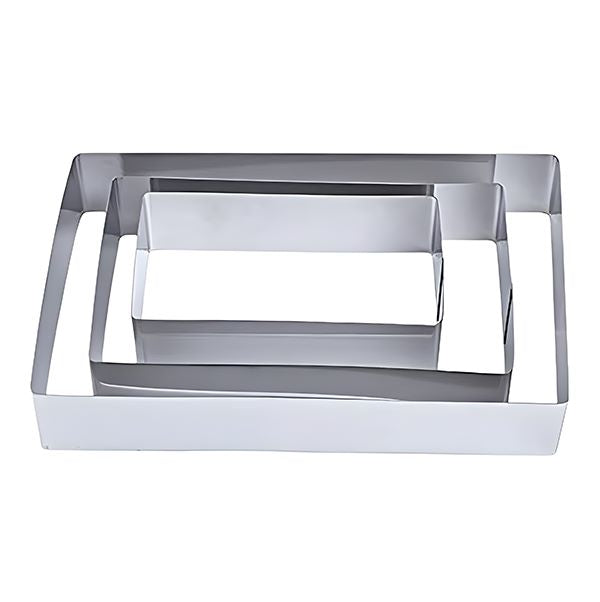 Stainless Steel Rectangle Cake Ring - Set of 3