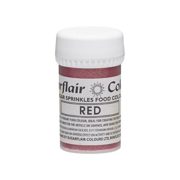 Sugarflair Sugar Sprinkles Red 20g