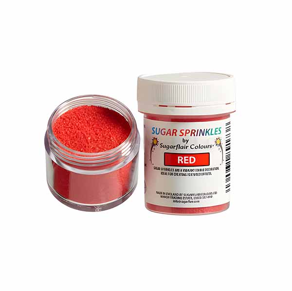 Sugarflair Sugar Sprinkles Red 40g