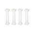 Three white pillars stand against a plain white background, creating a minimalist and elegant visual effect.