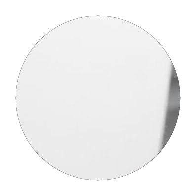 A circular, reflective mirror board measuring 6 inches in diameter. The surface is smooth and shiny, ideal for decorative purposes such as cake presentation.