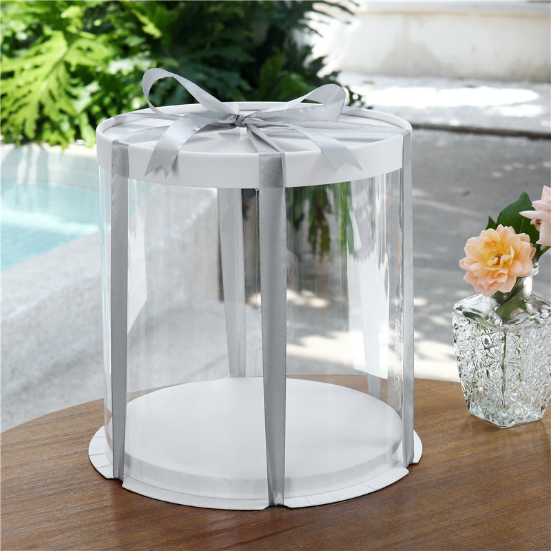 Round PVC Tall Cake Box 10 x H12 inch