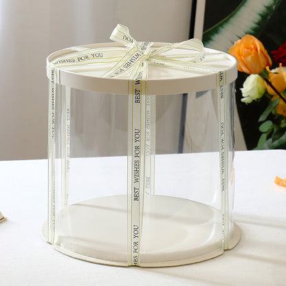 Round PVC Cake Box 10 x H6.6 inch